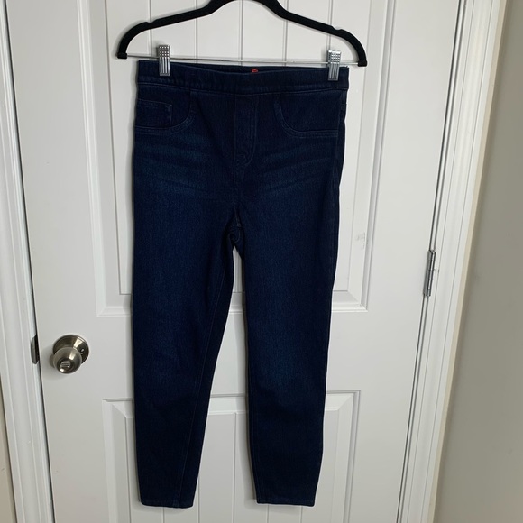 Spanx high rise blue‎ jeanish leggings jeggings size medium - Picture 1 of 8